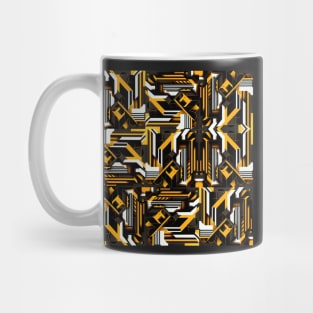 Futuristic Blocks Seamless Geek Pattern Mug